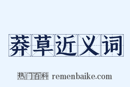 莽草近义词是什么意思的图片